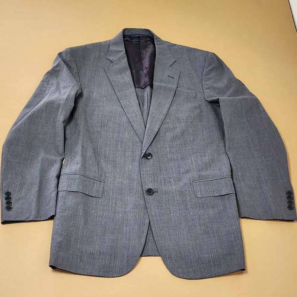 Brooks Brothers Suit Mens 42L 36x30 Gray Wool Blend Madison BrooksCool 2 Piece